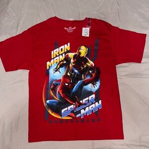 Marvel Red Iron Man and Spider-Man Tee